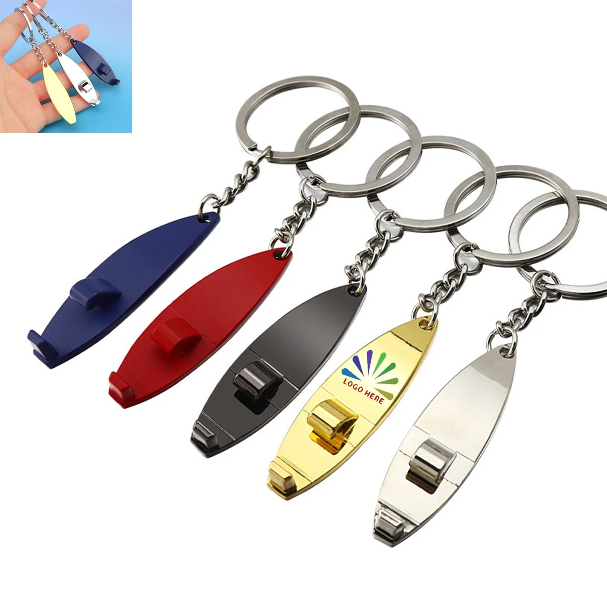 Surfboard Bottle Opener Keychain 1