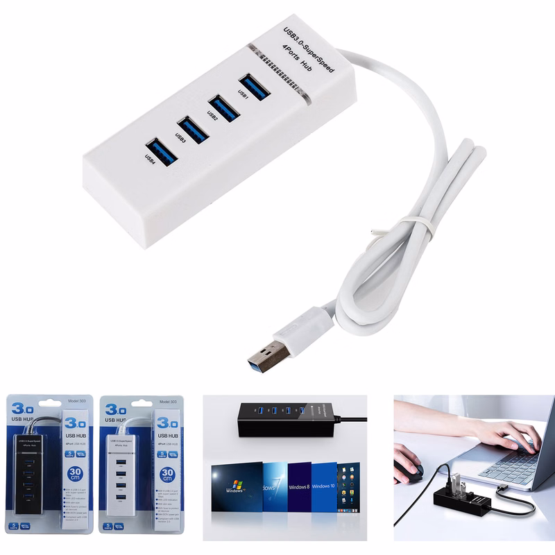 4-Port USB 3.0 Hub USB Hub Splitter