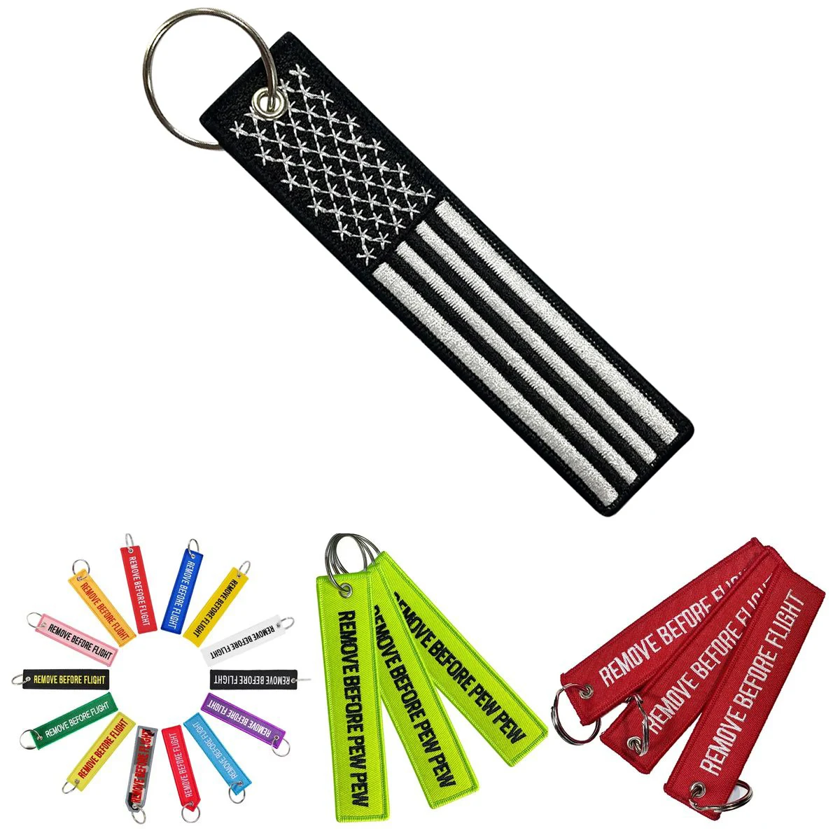 Lightweight Polyester Flight Tag Keychain 1