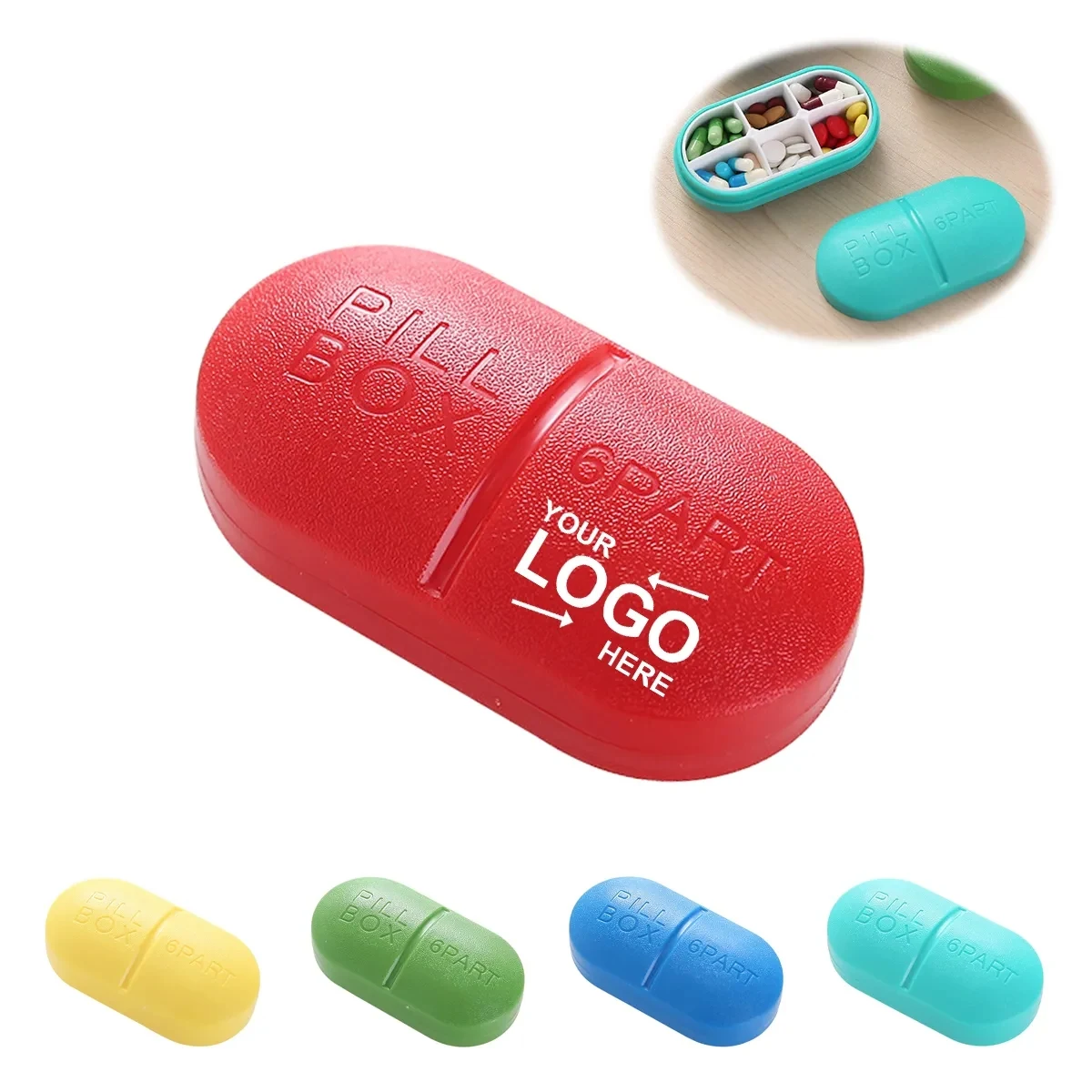 6 Girds Medicine Pills Organizer 1