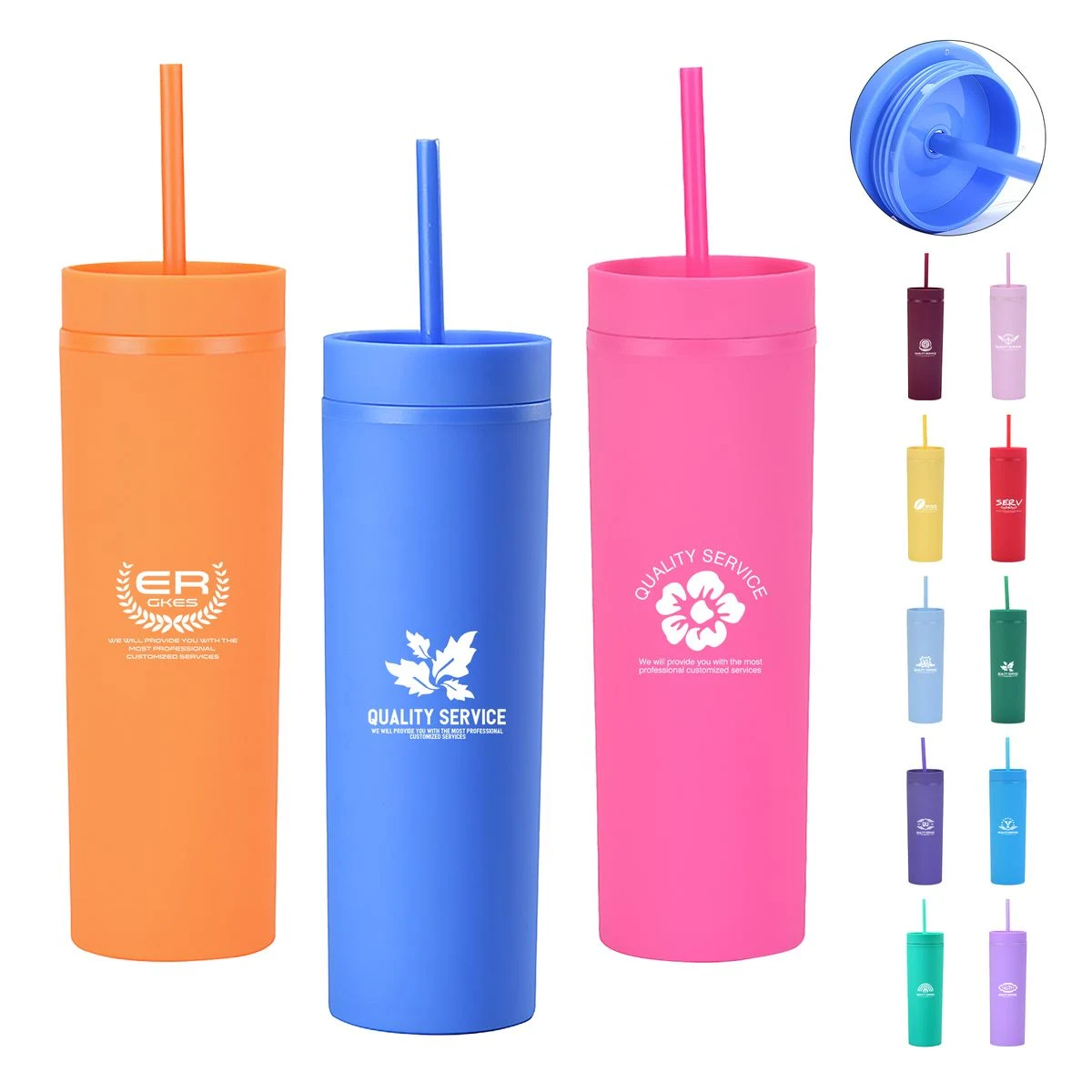 16OZ Sealed Straight Straw Cup 1