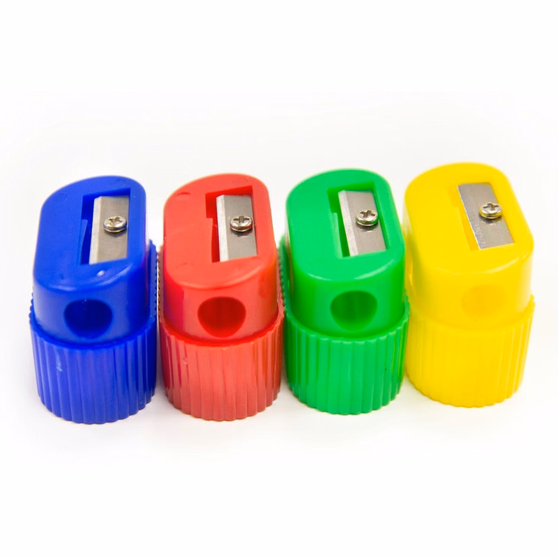 Pencil Sharpeners - 576 Count Shaving Catcher Assorted Colors