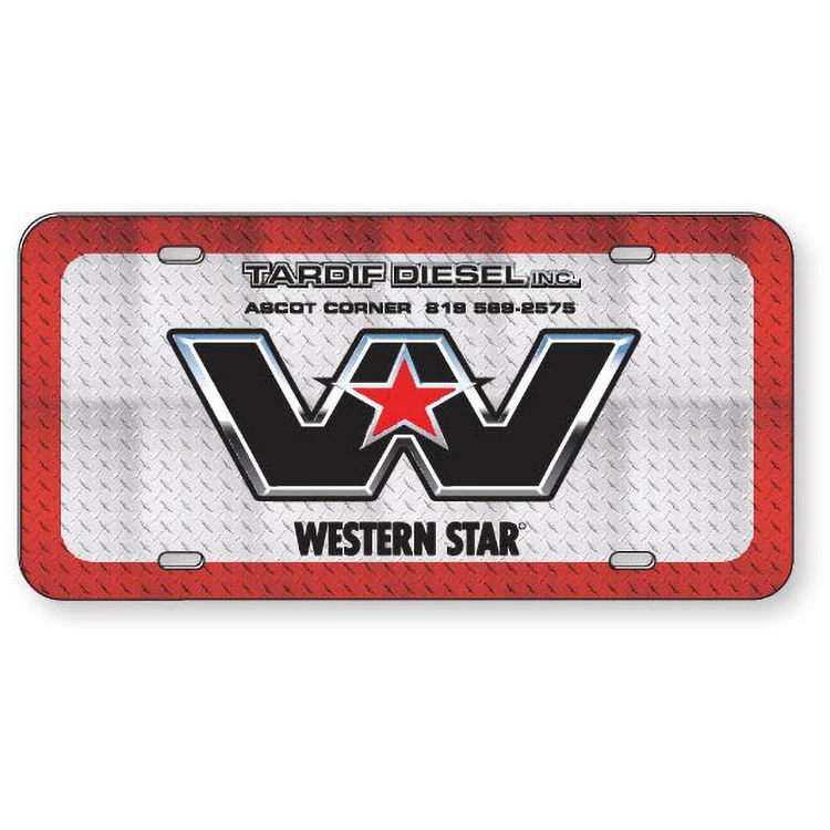 .060 White Styrene Licence Plates (5.875" x 11.875") Full colour 1