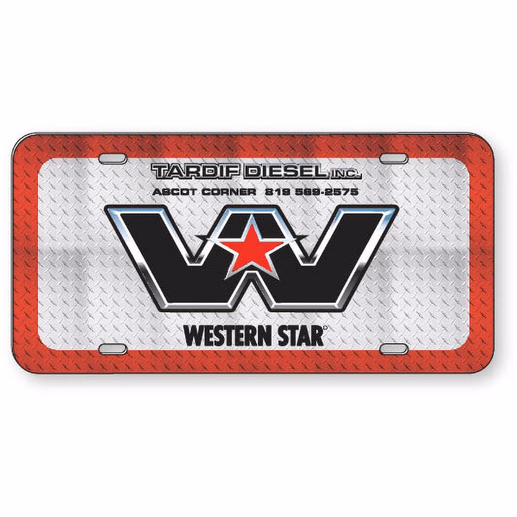 .060 White Styrene Licence Plates (5.875" x 11.875") Full colour