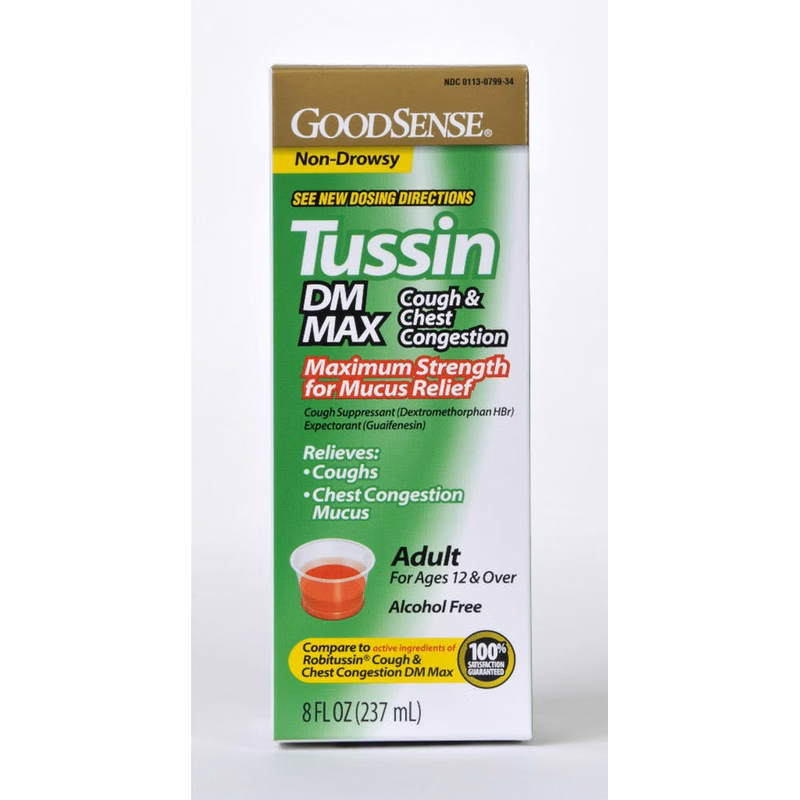 Tussin DM Max Cough Formula - 8 oz Non-Drowsy