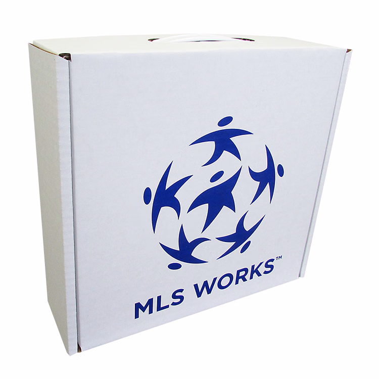 10 1/2" X 10 1/2" X 3 1/2" - B-Flute Box with Handle