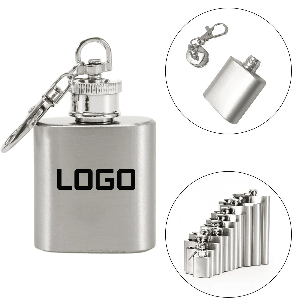 1 Ounce Durable Steel Pocket Hip Flask 1