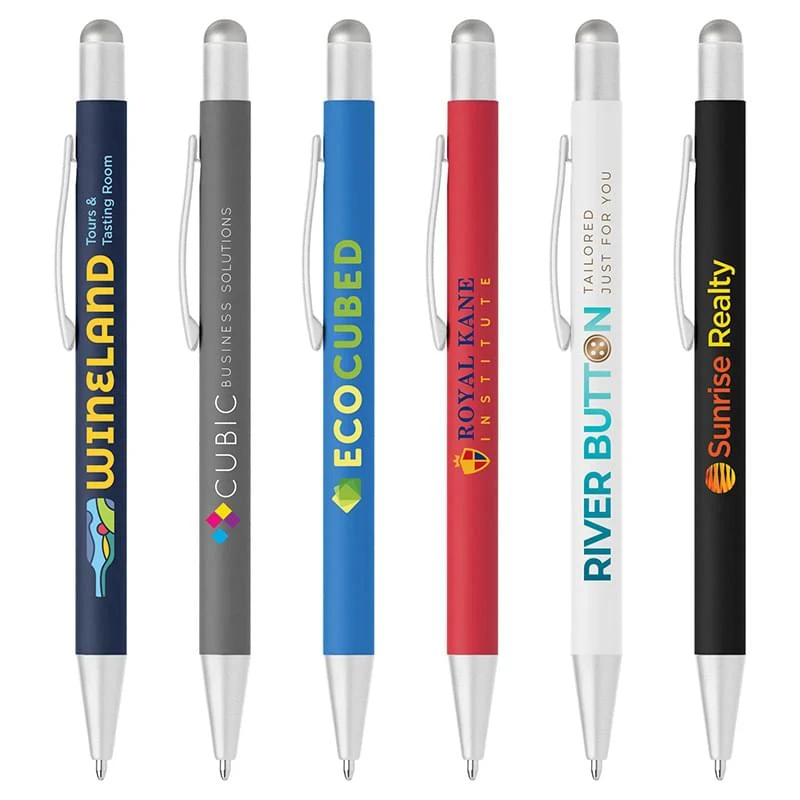 Bold Softy Satin with Stylus - Full Color Metal Pen 1