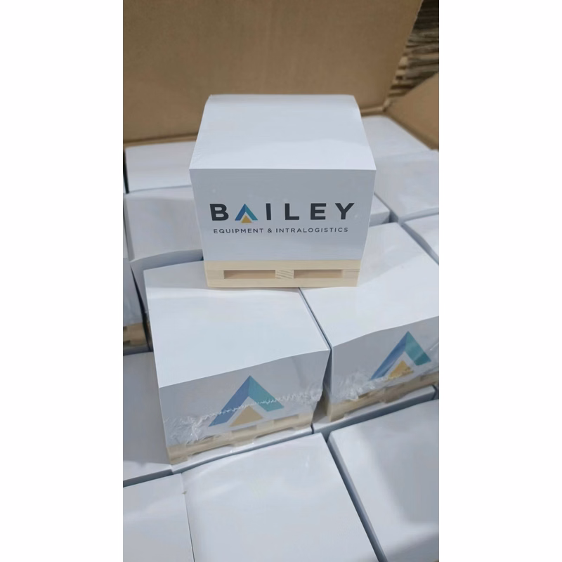 Sticky Note Cubes on Pallets