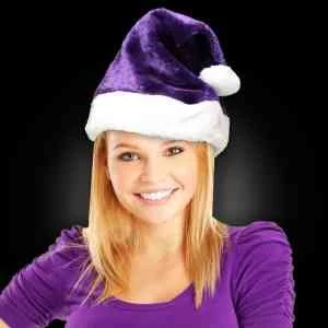 Purple Plush Santa Hat 1