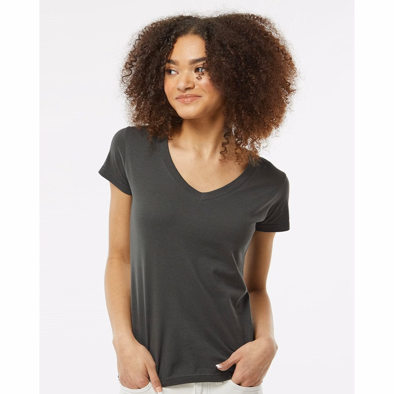 Women's Fine Jersey V-Neck T-Shirt - 214