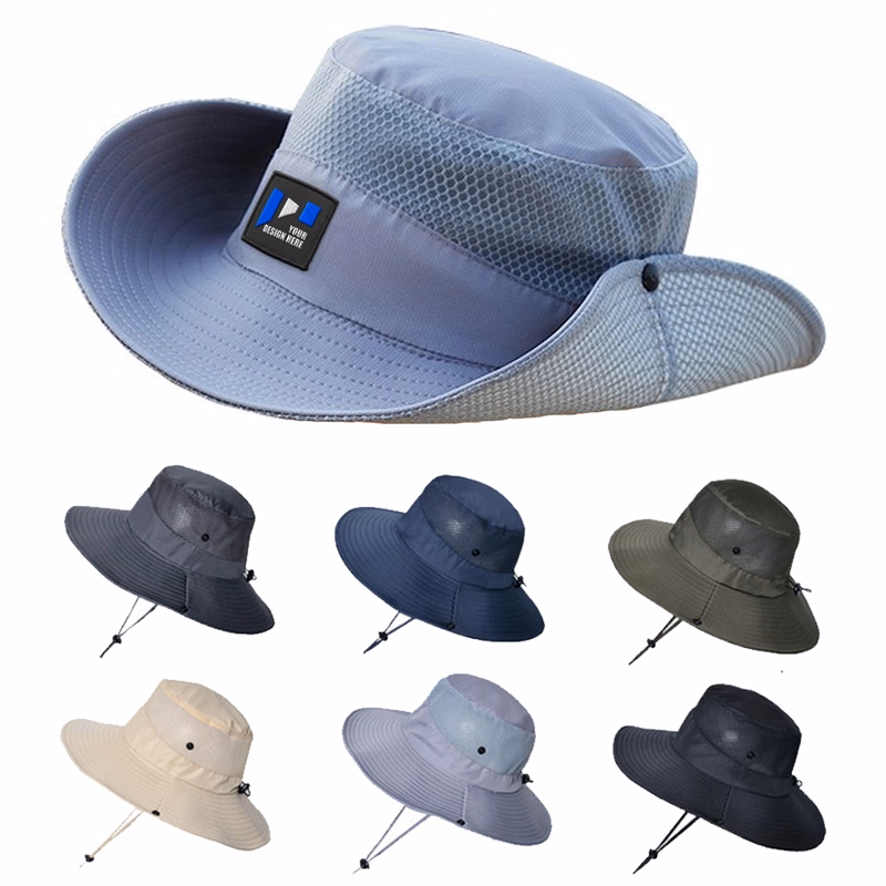 Foldable Bucket Fishing Hat w/ Meah