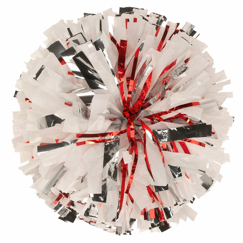 Custom Plastic Show Pom with Flash and Glitter