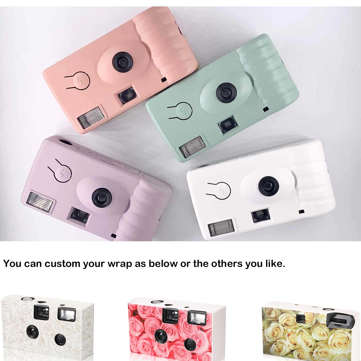Custom Wrap Disposable Camera for Wedding 1
