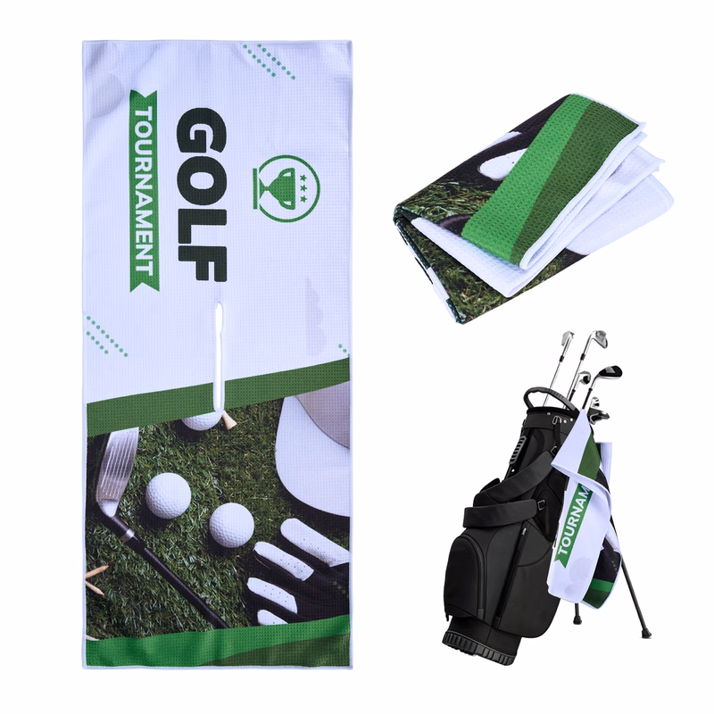 40" X 17" Microfiber Waffle Golf Towel