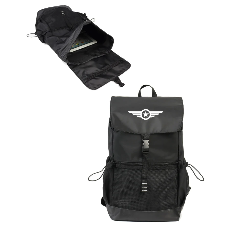 Union Printed - Drawstring Buckle Backpack 1