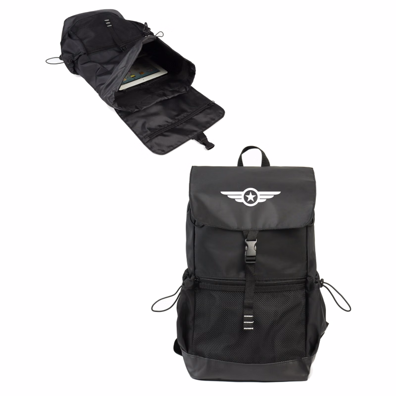 Union Printed - Drawstring Buckle Backpack