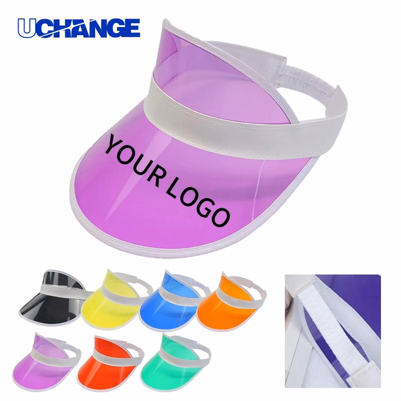 PVC Sun Visor Hat Headwear for Outdoor Use