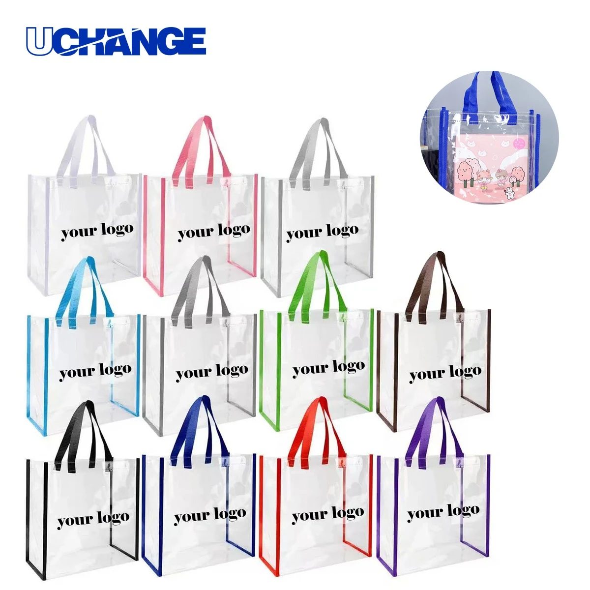 Transparent Open Tote Bag Organizer 1