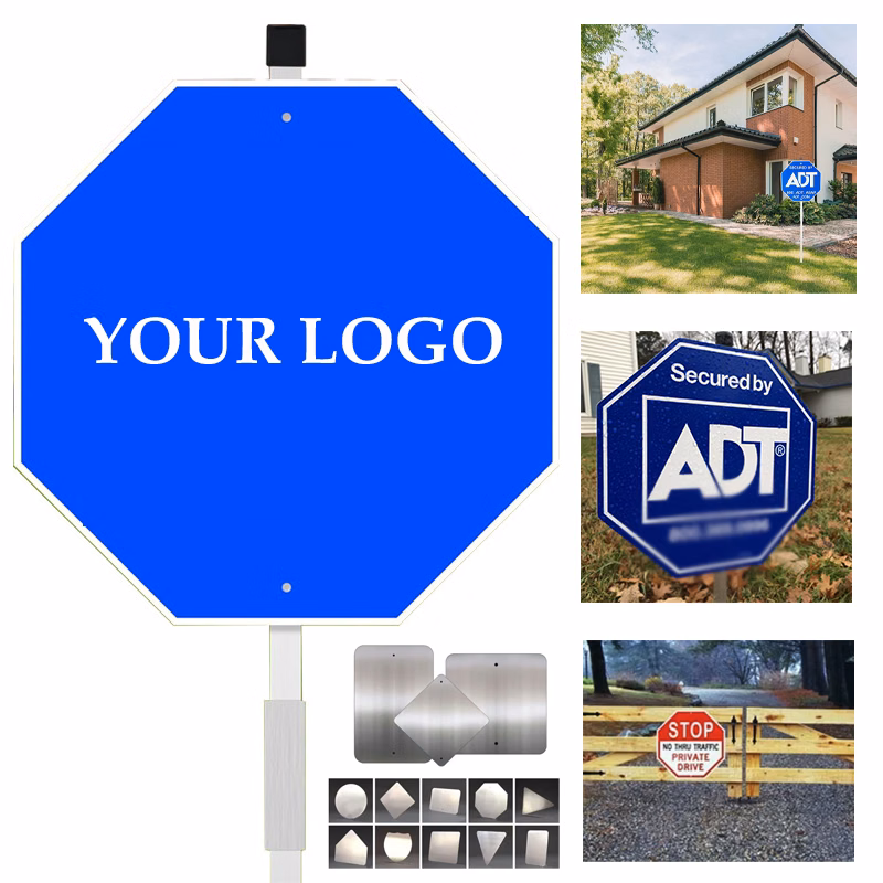 28"Long Post Stake Heavy Duty Alloy ADT Security Yard Sign