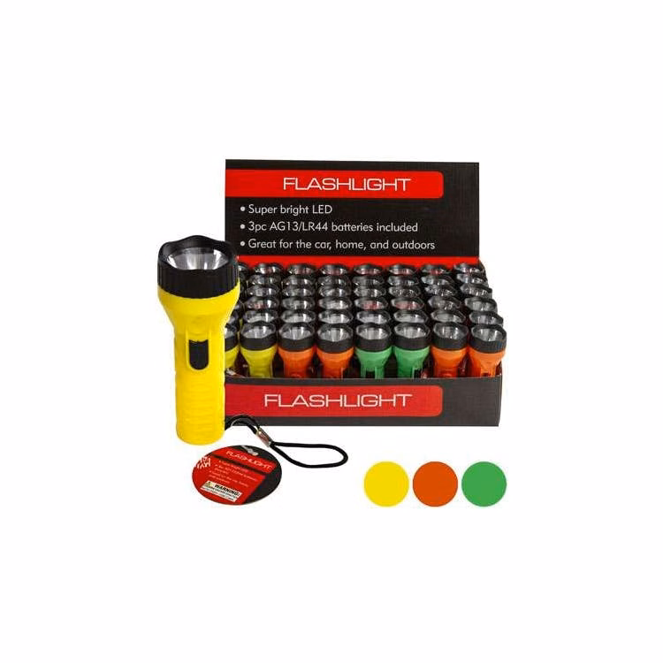 LED Flashlights - Assorted Colors 4"