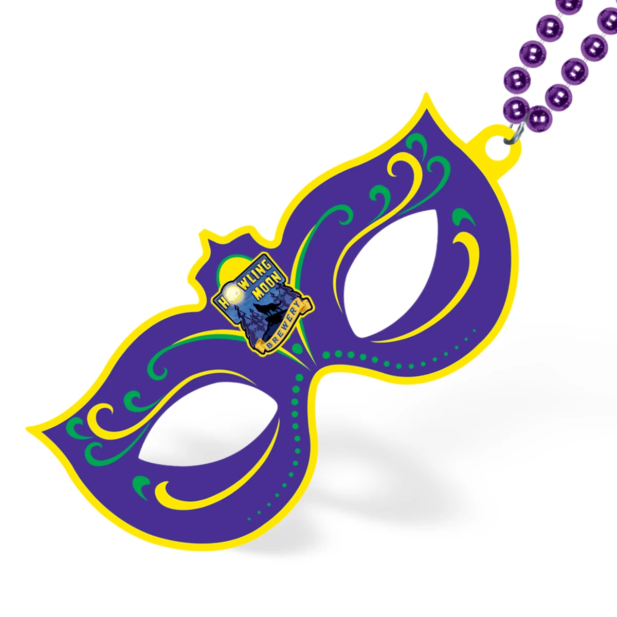 33" Beads w/ Custom Shaped/Printed Mask 1
