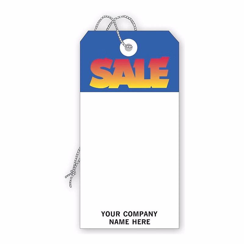 Tags - SALE, Stock, Blue & White, Large