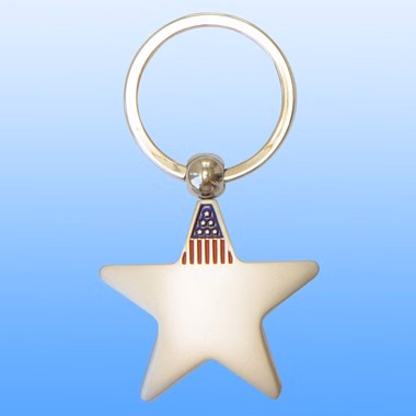 STAR SHARPED AMERICAN FLAG KEY HOLDER