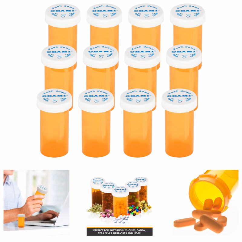 Medicine Pill Bottles with Child Resistant Cap