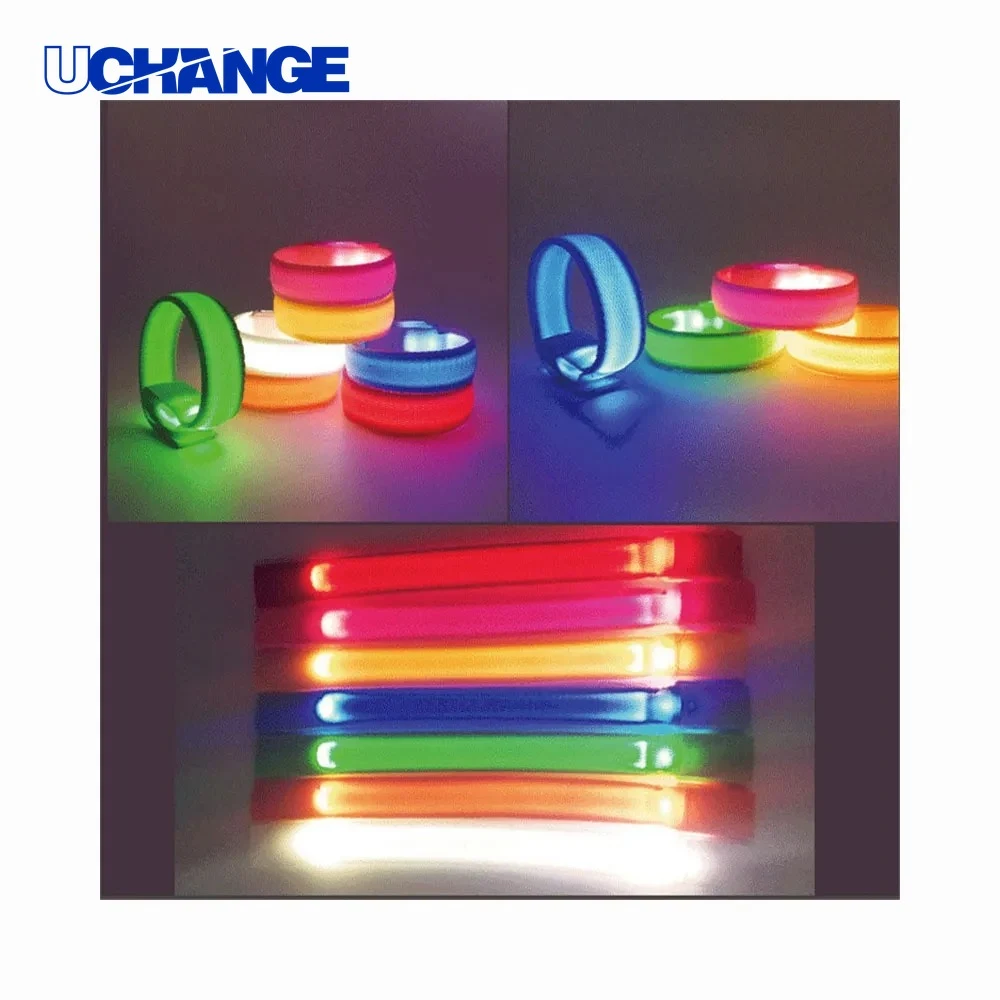 Glowing LED Safety Wristband Bracelets for Night Safety and Event Use 1