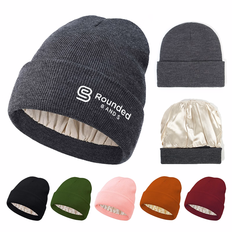 Satin-Lined Acrylic Sleep Beanie