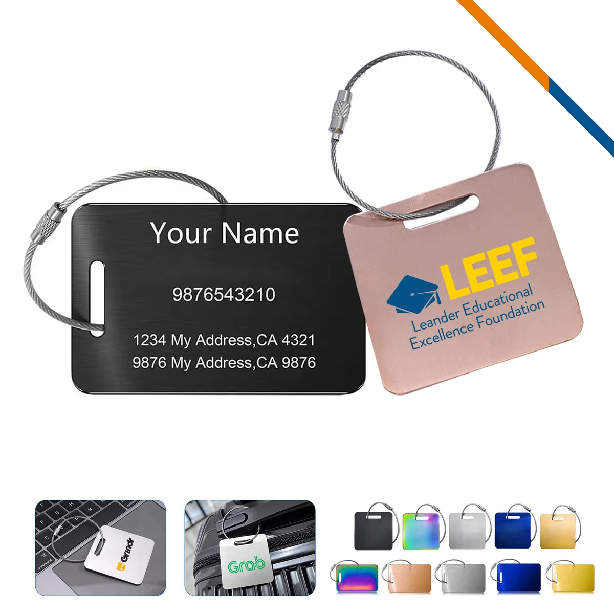 Zeniq Stainless Steel Luggage Tag 1