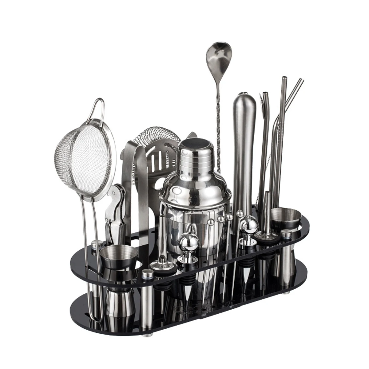 23Pcs Bartender 11.8OZ Cocktail Shaker Kit 1