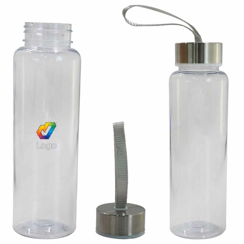Meera 17oz Plastic Water Bottle ?C Clear with Adjustable Strap