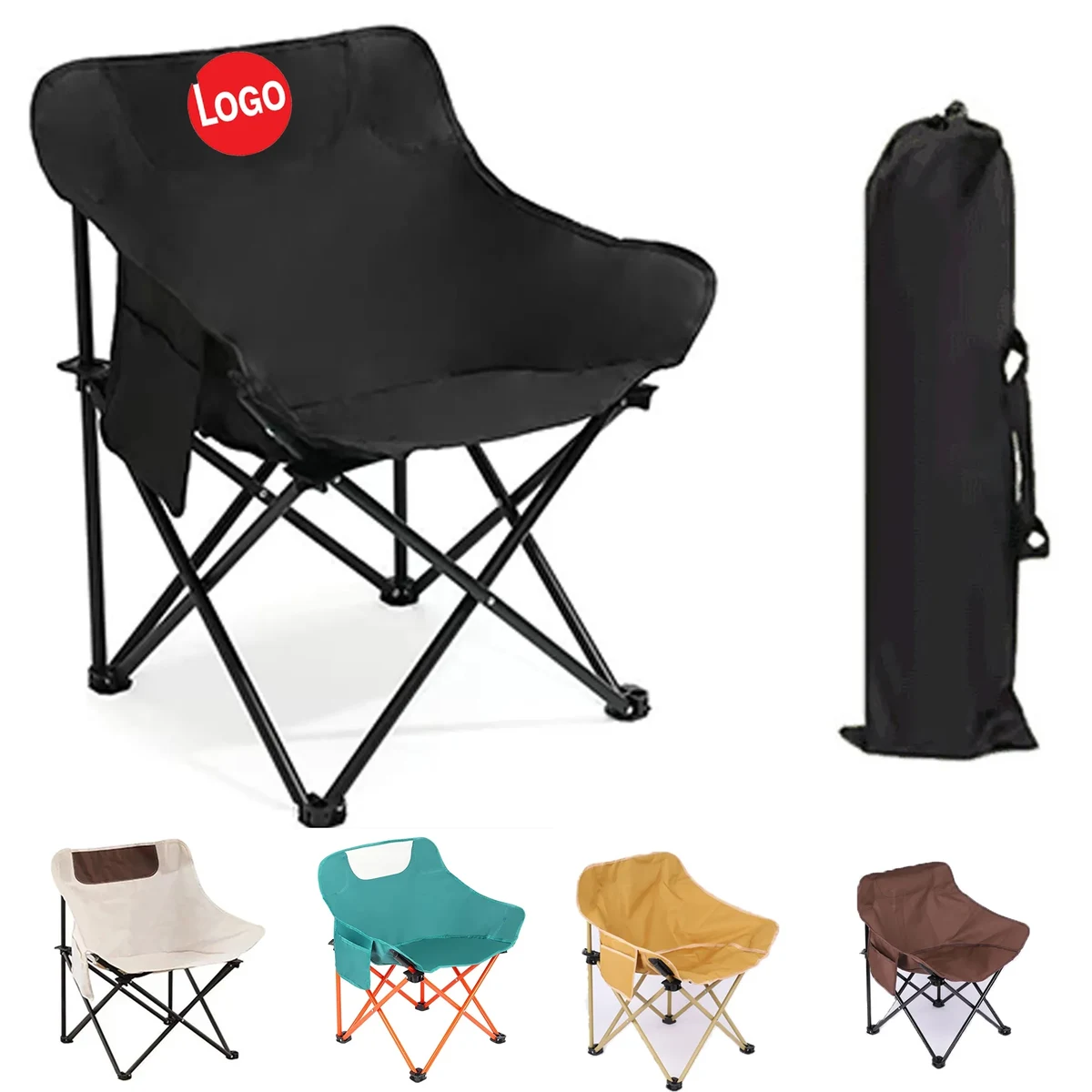 Custom Portable High Back Camping Folding Moon Chair 1