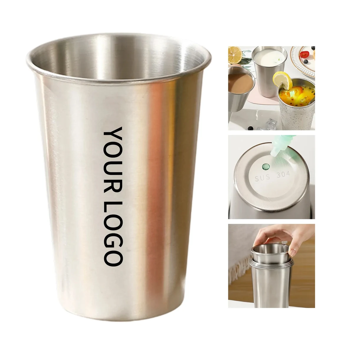 Classic 16oz Stainless Steel Cup for Hot and Cold Beverages 1