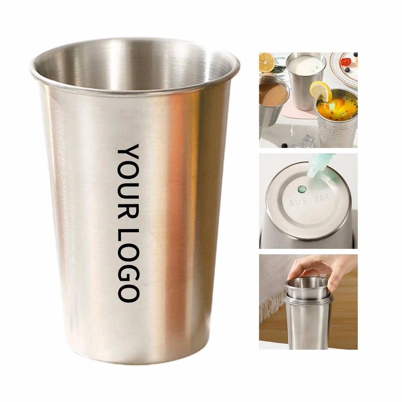 Classic 16oz Stainless Steel Cup for Hot and Cold Beverages