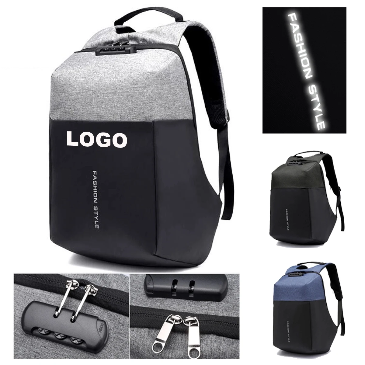 Anti-theft Laptop Backpacks With Coded Lock 1