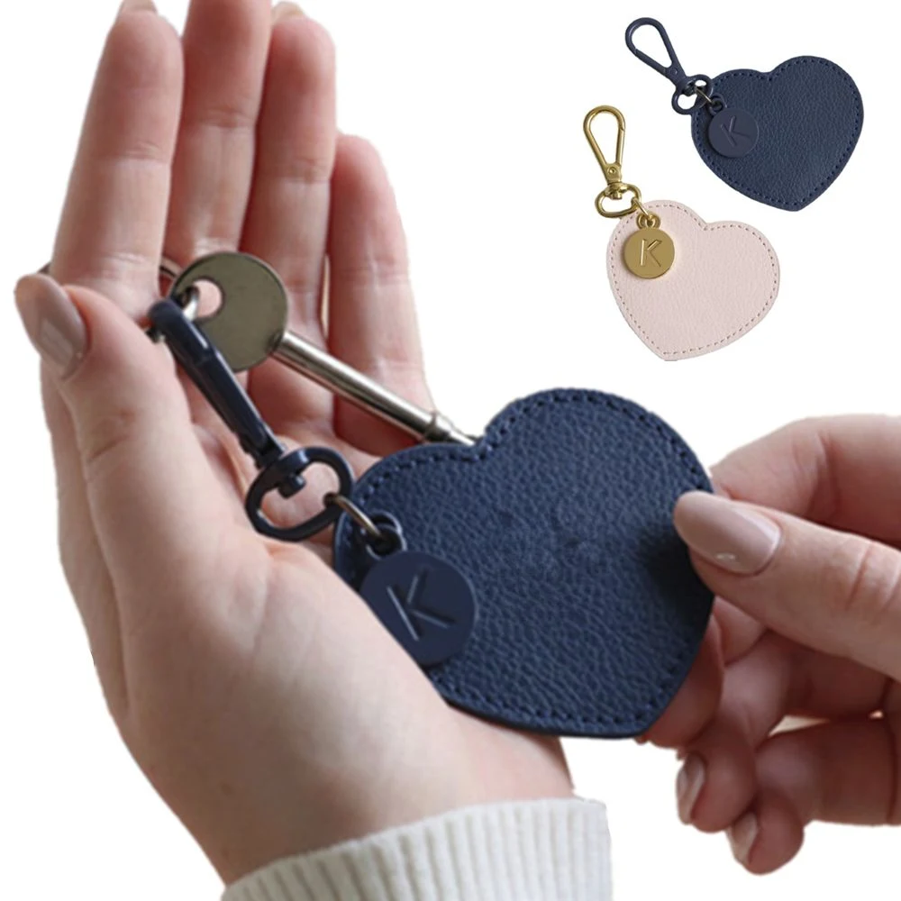 Heart Shape Leather Key Ring Key Chain 1