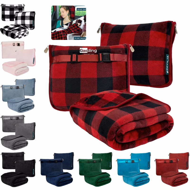 2-IN-1 Travel Blanket Pillow