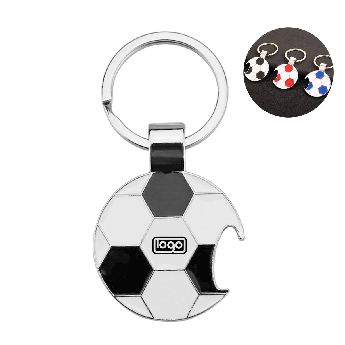 Football-Shaped Corkscrew Key Chain 1