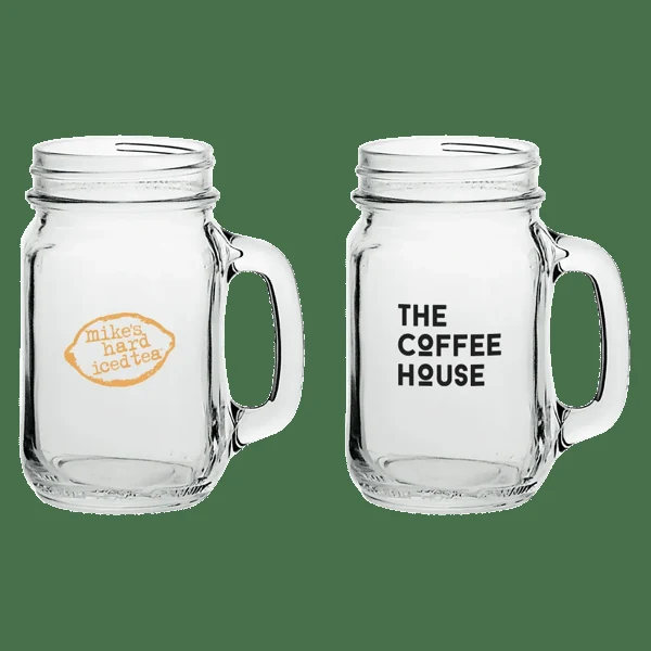 16 oz Mason Jars with Handles 1