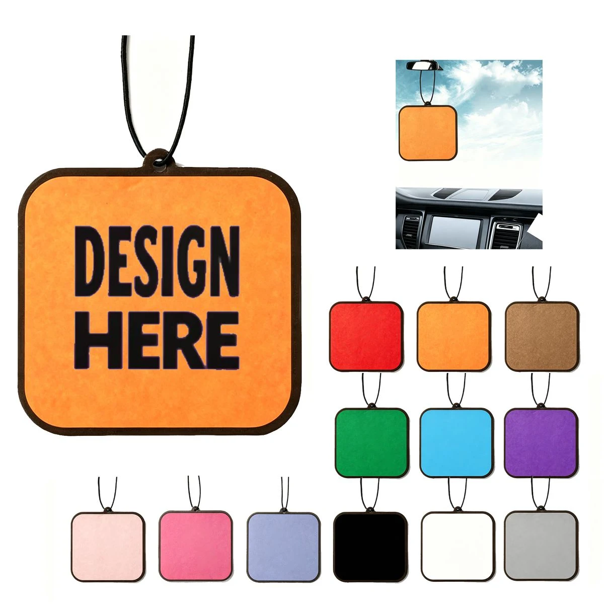 Customizable 2.76?? Car Freshener Dangler 1