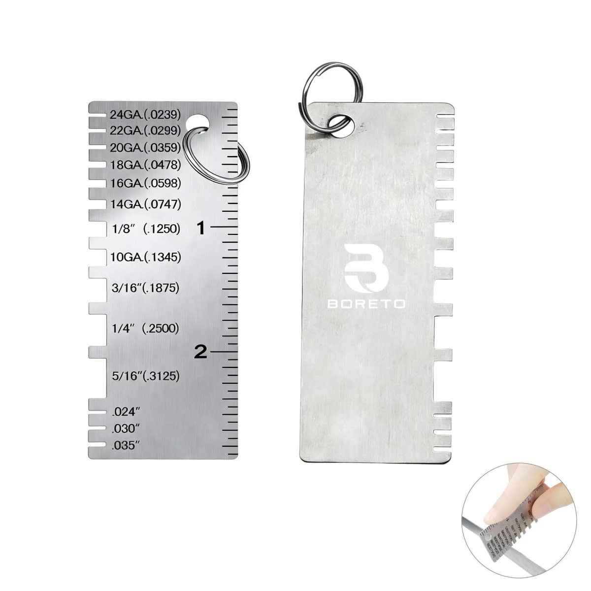 Mini Portable Weld Ruler Keychain, custom keychain with logo imprint 1