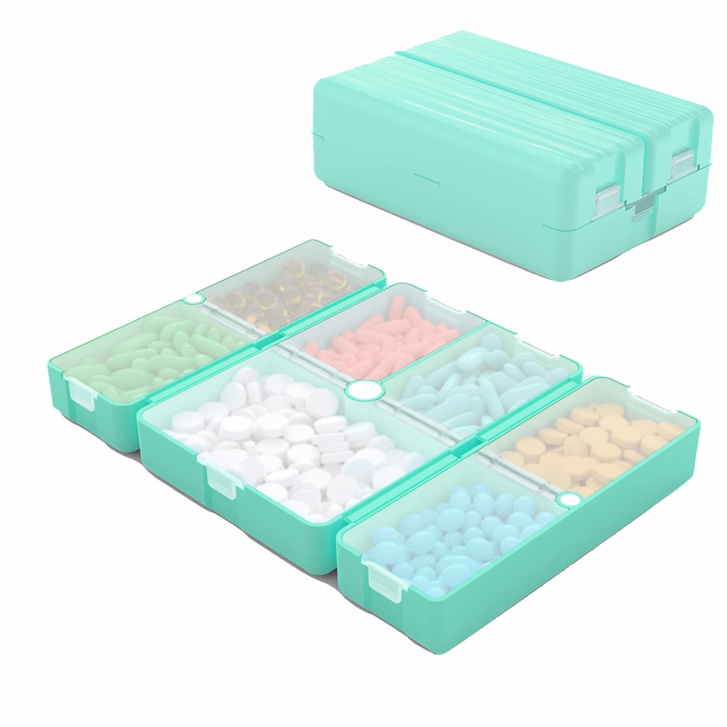 7-Day Foldable Travel Pill Organizer