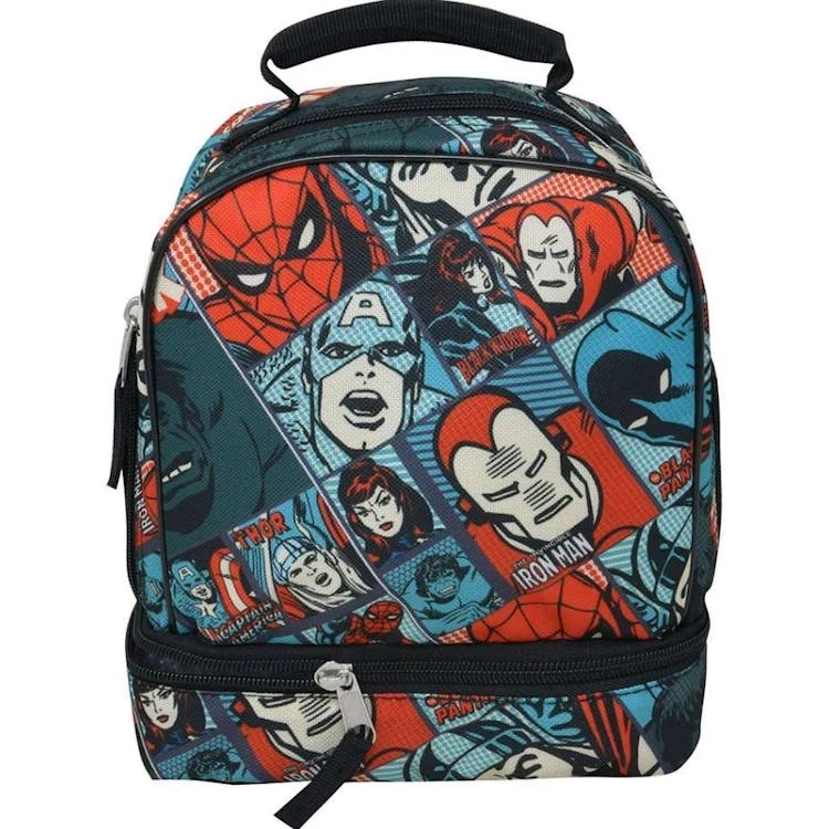 Marvel Print Insulated Drop Bottom Lunch Bags 1