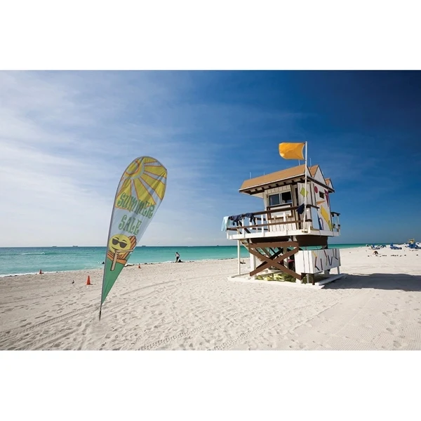 8' x 2.5' Stock Advertising Teardrop Flag 1