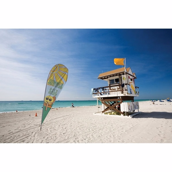 8' x 2.5' Stock Advertising Teardrop Flag