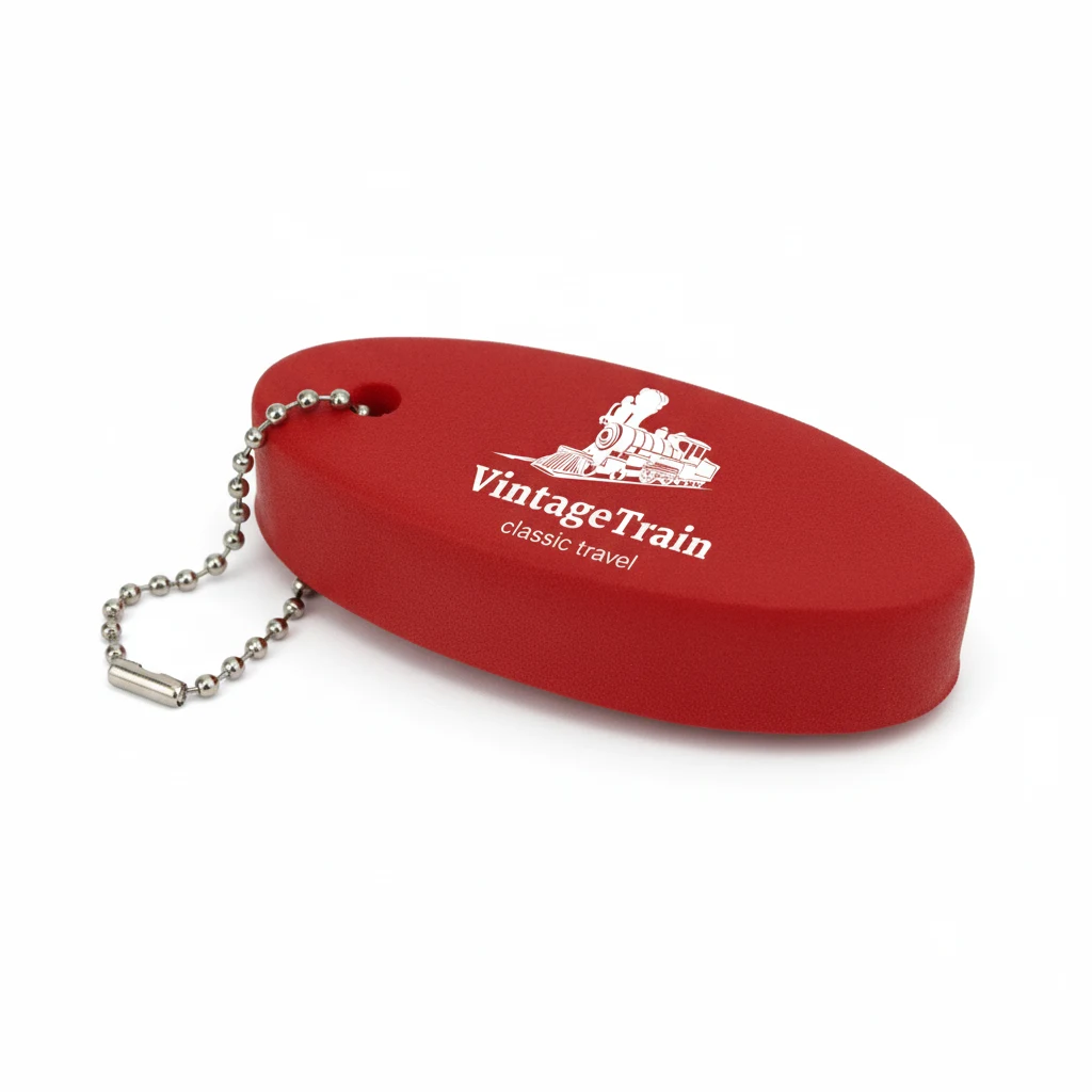 Oval PU Floater Key Tag 1