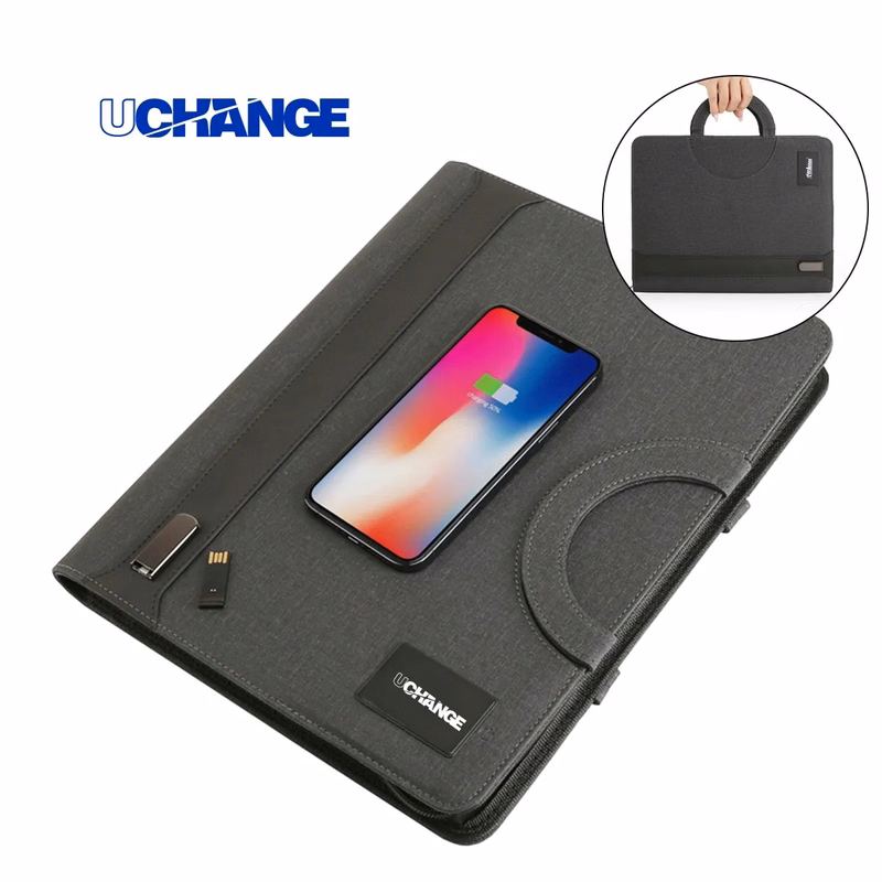 A4 Executive Portfolio With Power Bank & Clipboard